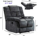 Single Recliner Chairs with Breathable Fabric (Gray)