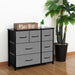 Grey Fabric Drawer Dresser for Home Organization