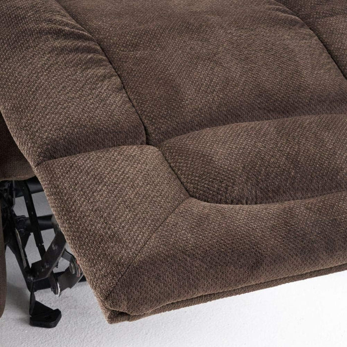 Chocolate Fabric Gliding Recliner Chair