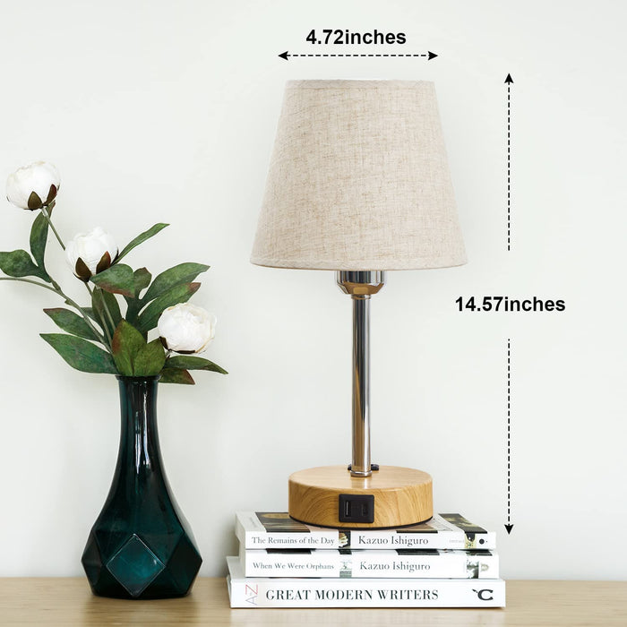 Set of 2 Minimalist USB Touch Table Lamps