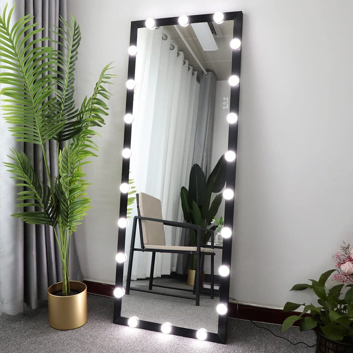 Full-Length Mirror with Touch Control LED Light