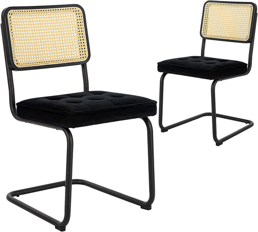 Mid-Century Rattan Dining Chairs Set of 6