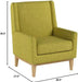 Green Aurla Fabric Chair Accentuates Any Room