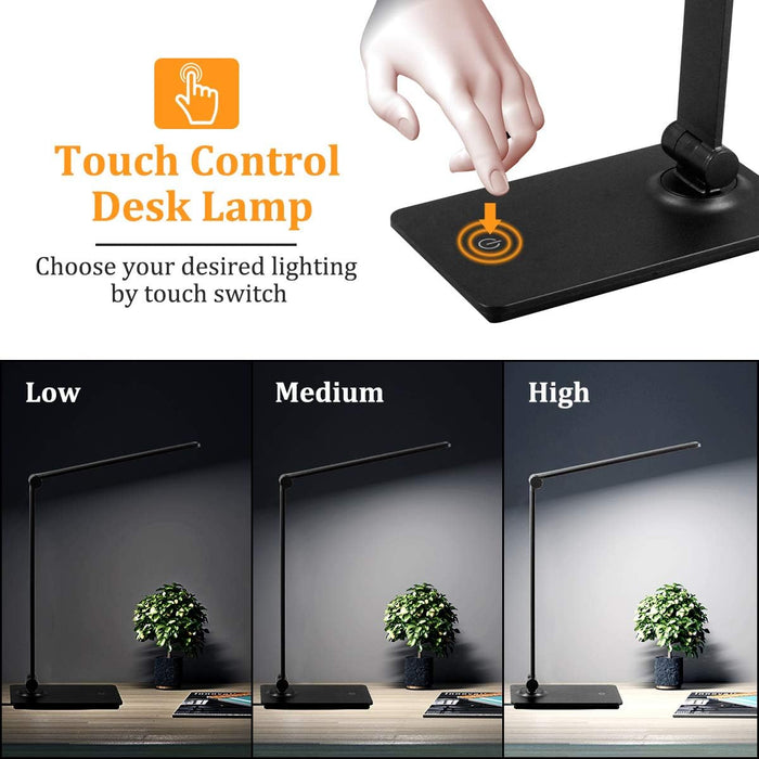LED Desk Lamp, Touch Control Desk Lamp with 3 Levels Brightness