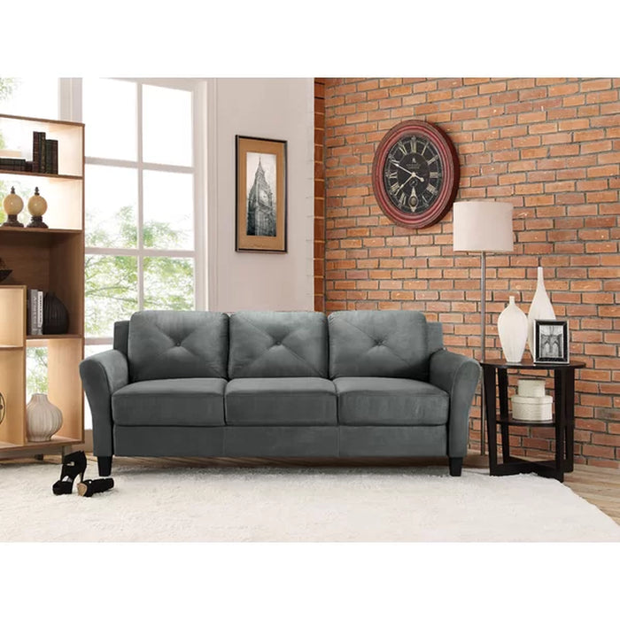 Liston 78.8" round Arm Tufted Sofa