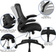 Black Mesh Swivel Office Chair with Arms