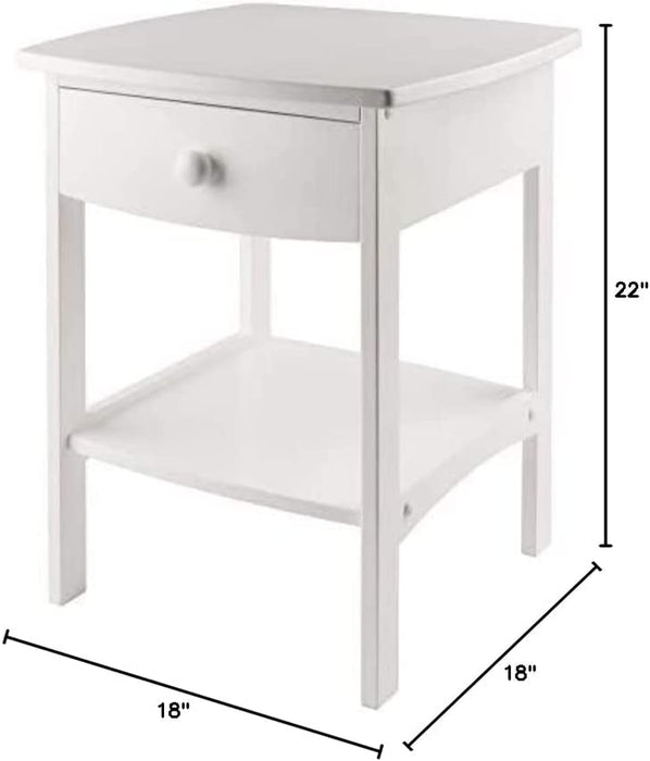 White Claire Accent Table