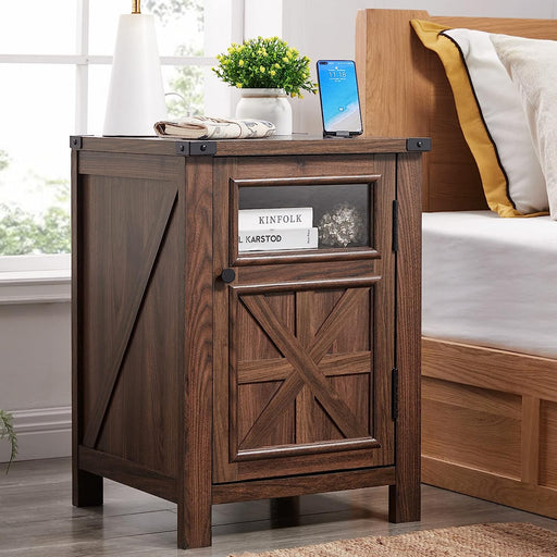Farmhouse Nightstand with Charging