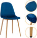 Mid Century Velvet Upholstered Dining Chairs (Set of 4, Blue)