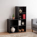 Compact Black Wood Bookshelf with 4 Tiers