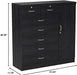 Black 7-Drawer Jumbo Chest