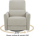 CHITA Power Recliner Swivel Glider Chair, Grey