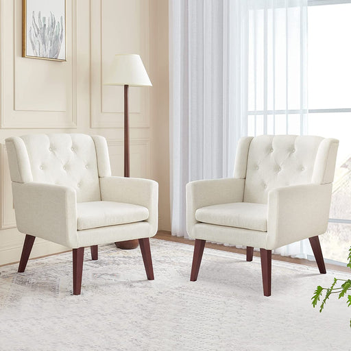 Button-Tufted Accent Chairs for Cozy Living Spaces