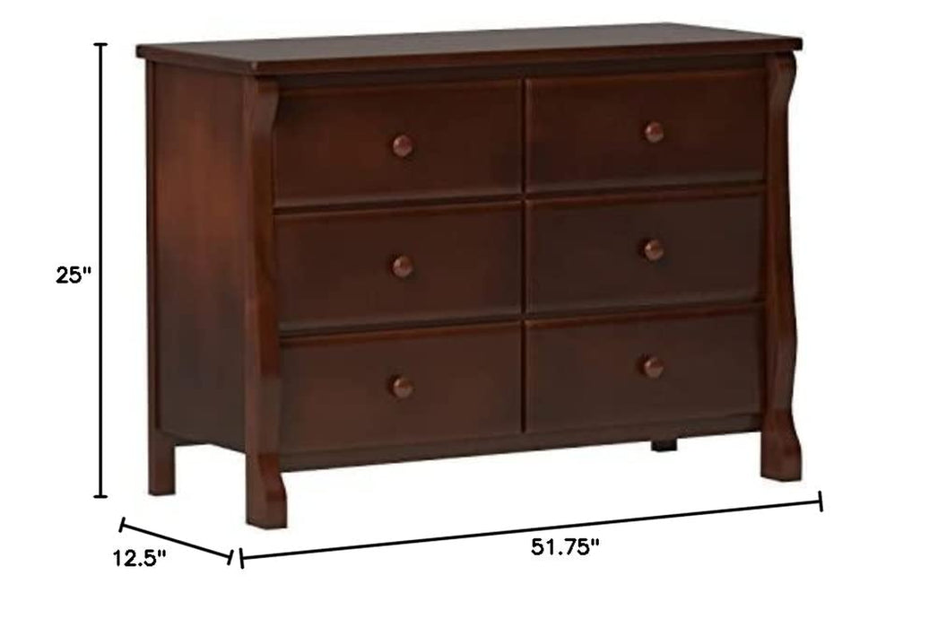 Universal 6-Drawer Dresser, Greenguard Gold, Black Cherry