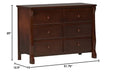 Universal 6-Drawer Dresser, Greenguard Gold, Black Cherry