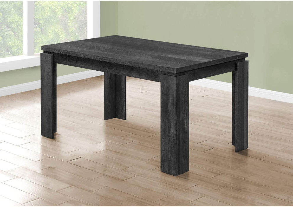 36″X60″ Black Reclaimed Wood-Look Dining Table