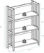 Folding Espresso Bookcase, Stackable, 3-Shelf, 27.5″ Wide