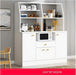 White Villa Kitchen Console Table with Drawers and Doors