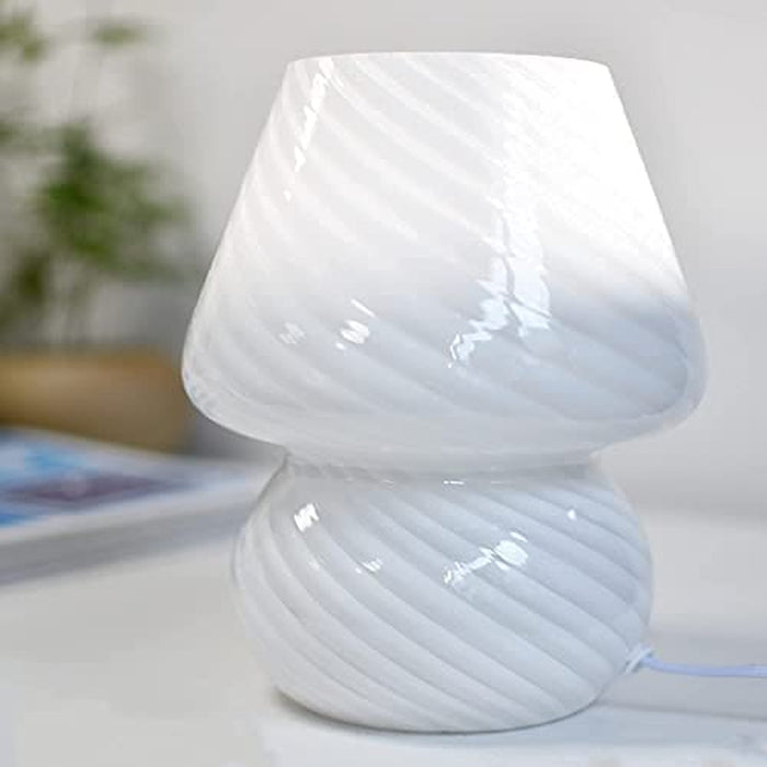 Translucent Glass Mushroom Lamp - Vintage Style
