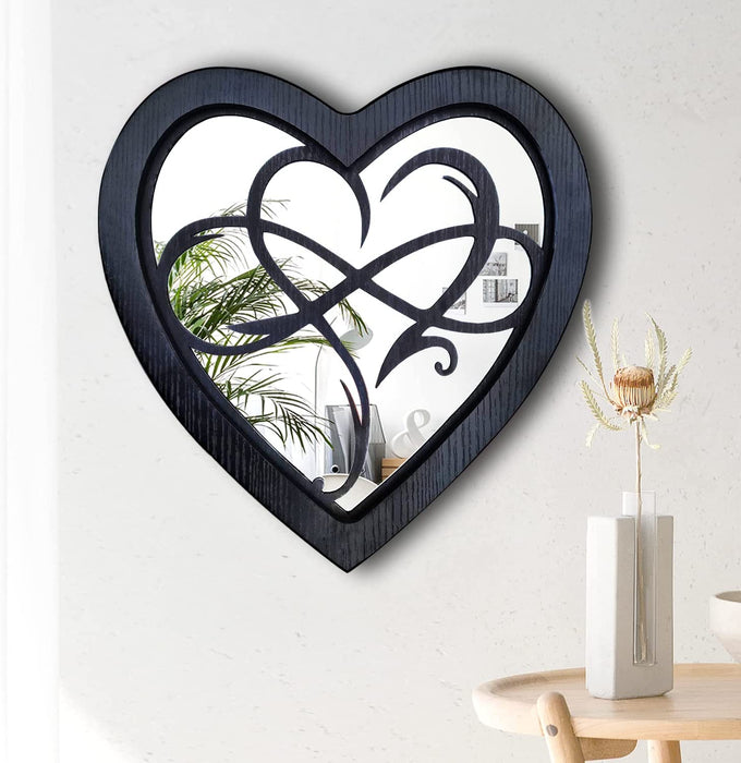 Rustic Farmhouse Heart Wall Mirror