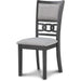 Gray 5-Piece round Dining Set with 1 Table and 4 Chairs