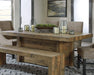 Sommerford Farmhouse Pine Wood Dining Table and Chairs