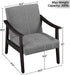 Modern Minimalist Dark Gray Accent Chair