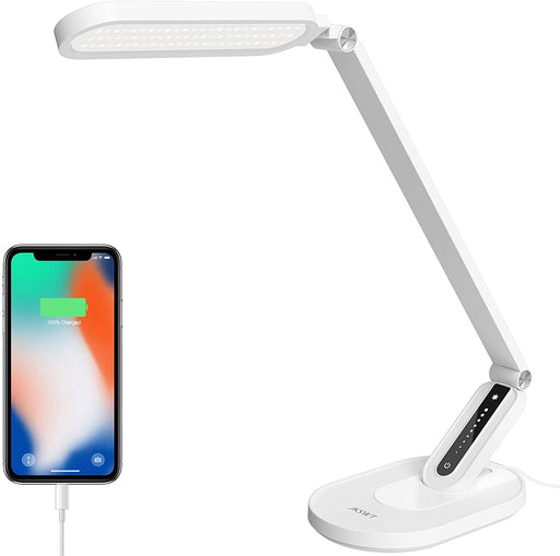 Eye-Caring LED Desk Lamp, 5 Color Modes, USB