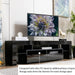 Modern Black LED TV Stand with Storage Drawers