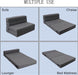 Memory Foam Sofa Bed with Washable Cover