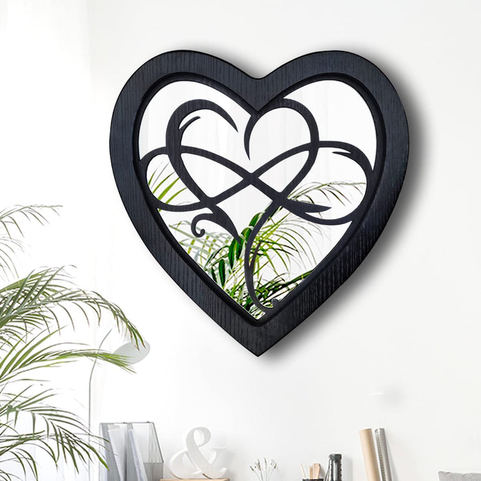 Rustic Farmhouse Heart Wall Mirror