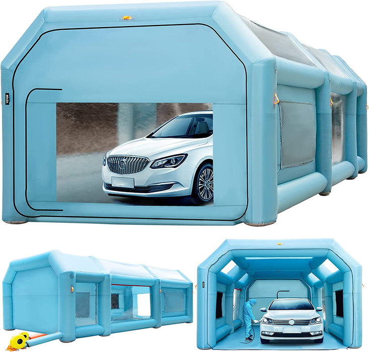 VEVOR Portable Inflatable Paint Booth 13 ft. x 8 ft. x 8 ft. Motorcycle Garage Car Paint Tent with Air Filter System