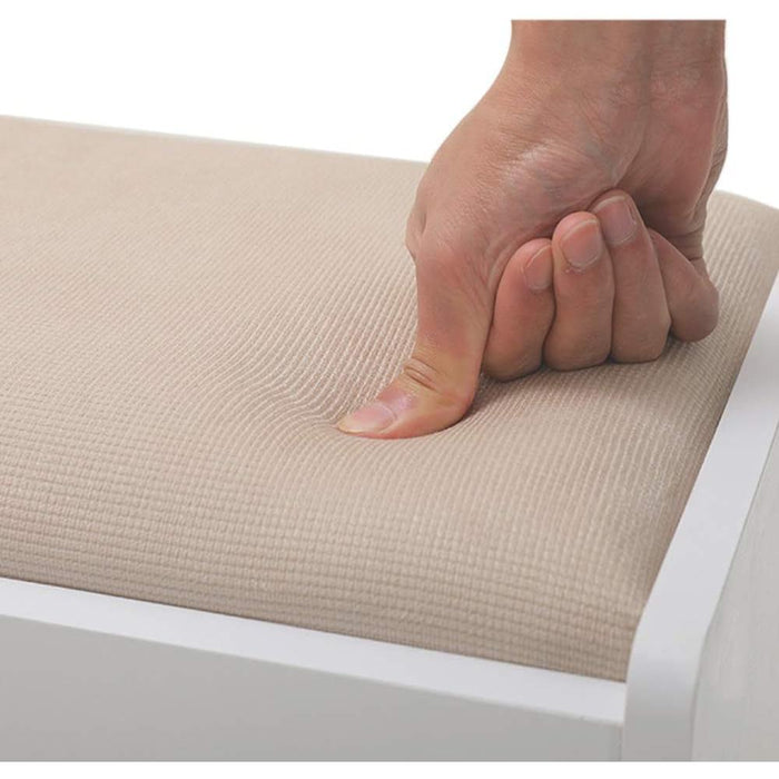 Large Vanity Set with 10 Light Bulbs, 2 Drawers (White)