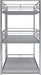 Silver Triple Metal Bunk Bed with Detachable Feature