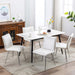 Modern PU Leather Dining Chairs Set of 4 in White