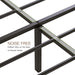 Industrial Metal Bed Frame Queen Size, Rivet Decor, Strong Metal Foundation