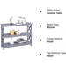 Gray 3-Tier Console Table with Storage Shelves