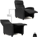 Wingback Leather Single Sofa (Black)