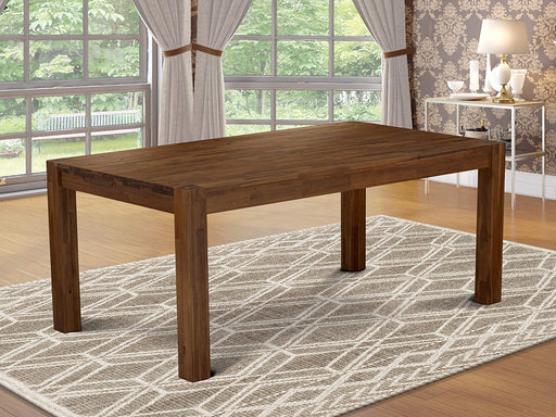 Wooden Rectangular Dining Table, Antique Walnut Finish