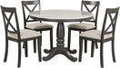 5-Piece round Dining Table Set