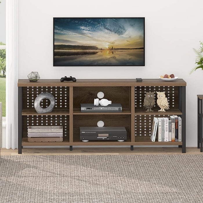 Rustic Industrial TV Stand for 70″ TV