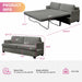 Grey Queen Sofa Bed with Pull Out Sleeper