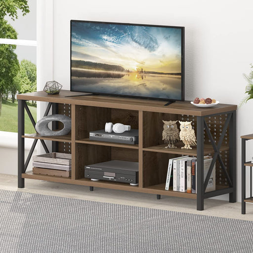 Rustic Industrial TV Stand for 70″ TV