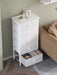 Tall White Fabric Dresser Storage Tower