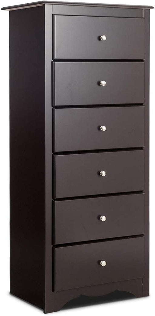 Brown Wooden 6 Drawer Chest for Bedroom