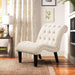 Set of 2 Button Tufted Slipper Chairs