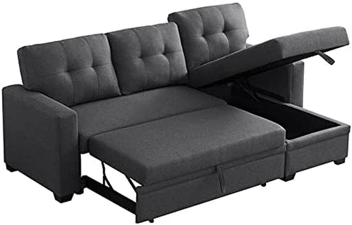 Dark Gray Reversible Sleeper Sofa