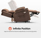 Lay Flat Power Lift Recliner Chair with Massage and Heat (Brown, Small)