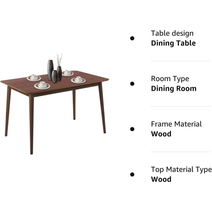 47″ Dining Table for Small Spaces, Natural Finish