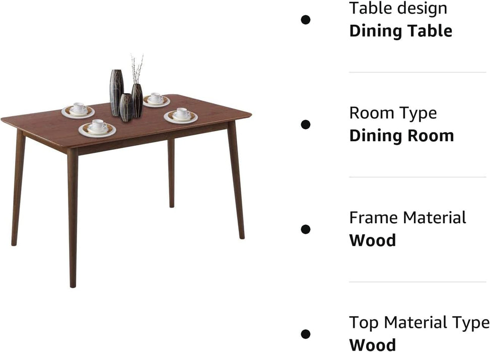 47″ Dining Table for Small Spaces, Natural Finish